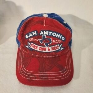 San‎ Antonio Stock Show & Rodeo Cap Hat Adjustable Youth Texas Pre-Owned